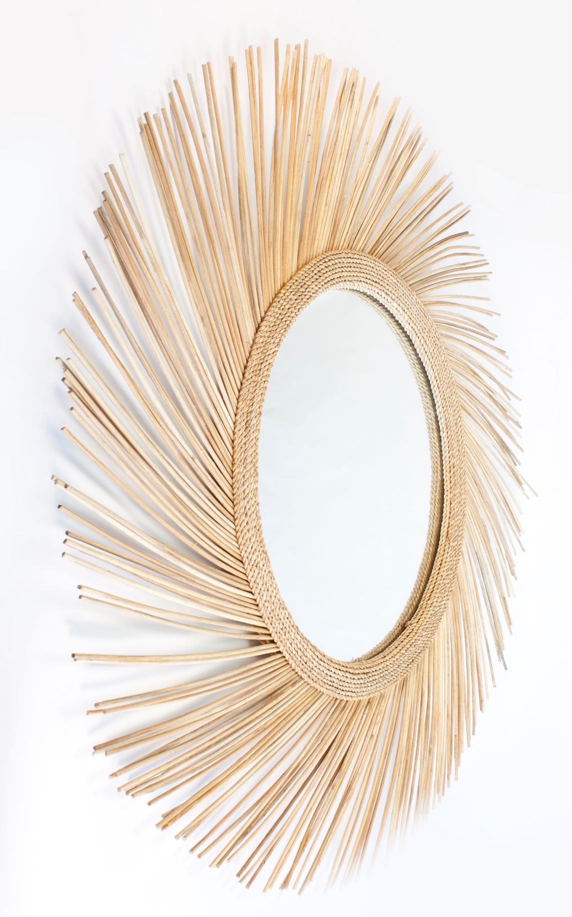 Miroir Fibres Naturelles Ø90cm